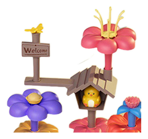 Juego De Bloques De Flores En Crecimiento 93 Piezas