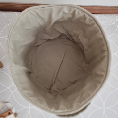 Cesto Juguetero Contenedor Mullido Infantil Bebés 100% ALG Color Beige