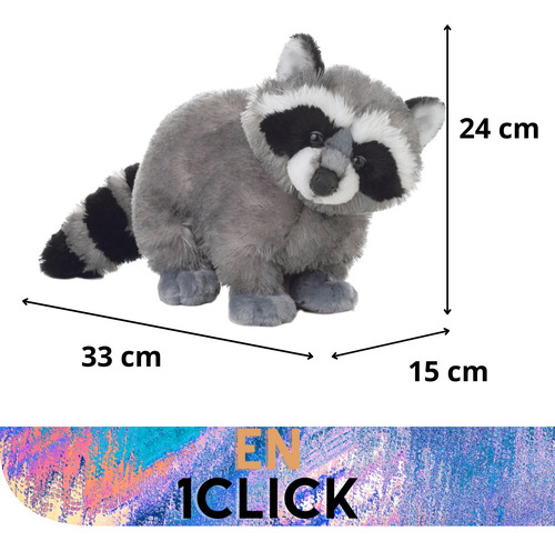 Peluche Aurora Flopsie Mapache Gris Raccoon Osos Lavadores