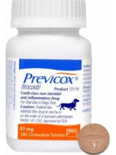 Frasco C/60 Tabs ( Previ Cox) Perros Raza Chica 57mg 