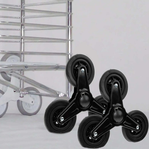2 Piezas De Carrito De Compras Plegable De Goma Con