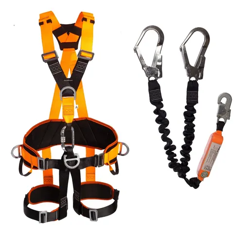 comprar Cinturão 5 Pontos Com Talabarte Duplo, Trabalho Em Altura Cor Laranja