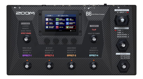 Procesador Multiefectos Zoom B6 Bass Con 4 Cajas Di, A/b...