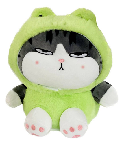 Peluche De Gato Kawaii Disfraz Rana Conejo Panda