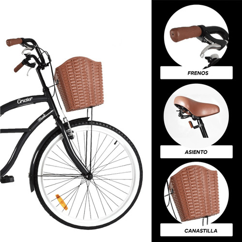 Imagen 3 de 9 de Bicicleta Urbana Aluminio Monk Crusier Rodada 26