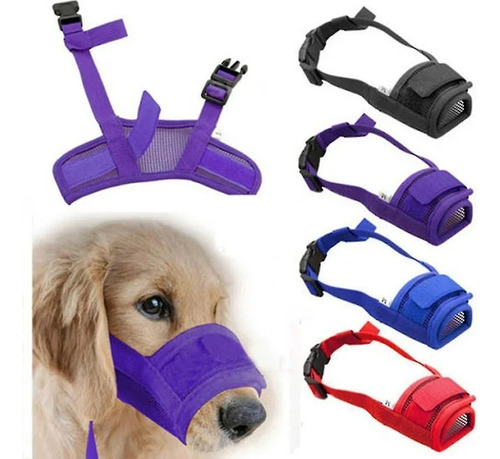 Bozal Ajustable Seguridad Entrenamiento Para Perro Mordedura Negro Xxl