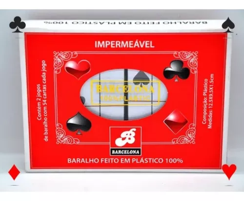 Jogo de baralho na lata 02 jogos de 54 cartas - QUERO PRESENTEAR