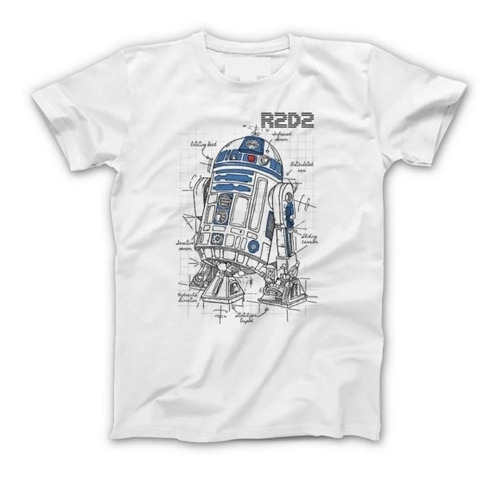 Camiseta R2d2 Robot Geek Star Wars Unisex Animemotion 