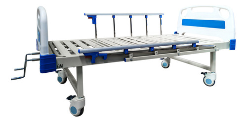 Gambimedic Cama Hospitalaria Manual Dos Funciones Elevacion Respaldo Y Reposapiernas Barandal Tarjetero Ruedas Con Seguro Soporta Hasta 260kg Ideal Para Casa Con Colchon Portasuero Mesa Para Comer