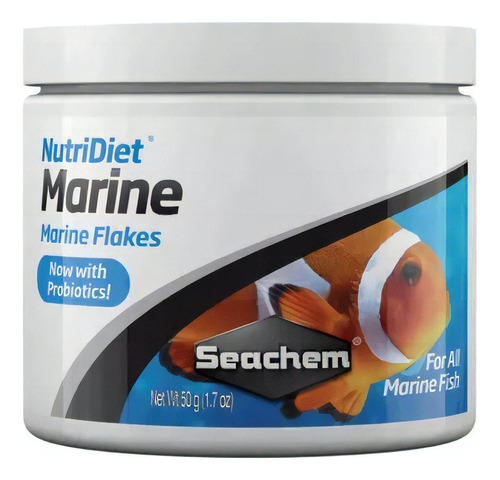 Ração Seachem Nutridiet Marine Flakes 30g Para Peixes Marinho