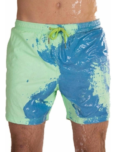 Pantalones Cortos De Natación Con Cambio De Color De Secado