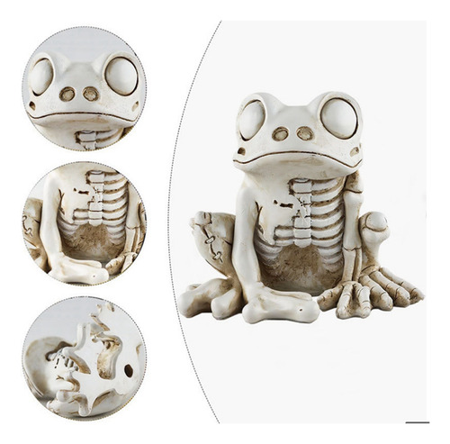 Frog Skeleton Model Halloween Animal Skeleton Statue Frog Or