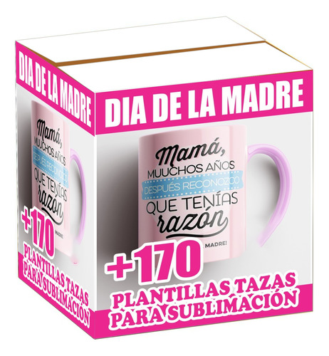 +170 Plantillas Para Sublimar Tazas Día De La Madre Kit Pack