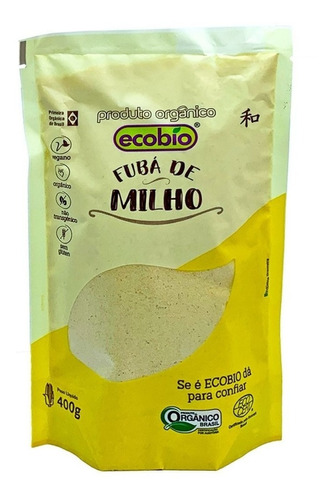 Farinha (fubá) De Milho Orgânico Não Transgênico Ecobio 400g