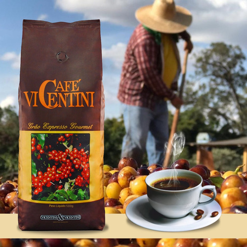 Café Vicentini Espresso Gourmet Torrado Em Grãos - 500g