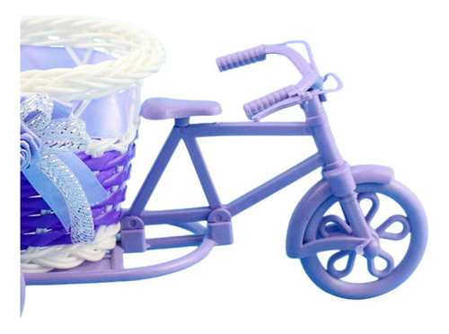 Cesta De Flores Bicicleta Decoración De Flores Violeta