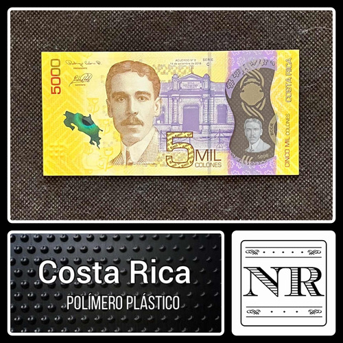 Costa Rica - 5.000 Colones - Año 2018 - P #282 - Plástico