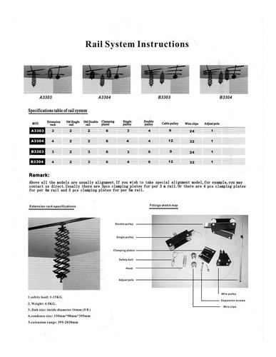 Pantógrafo Studio Sky Rail System 4 Brazos 4 Rieles Fancier
