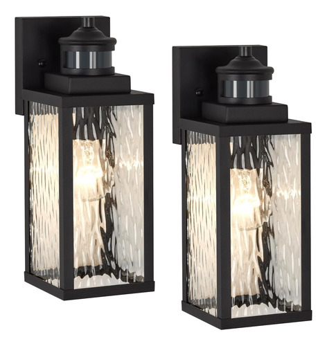 Paquete De 2 Luces De Pared Para Exteriores Con Sensor De Mo