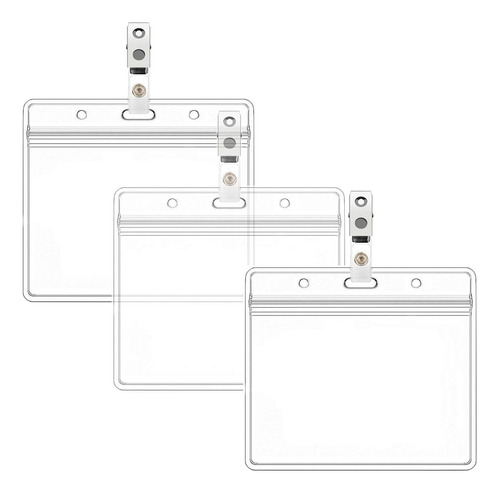 Porta Tarjetas De Identificación Horizontales Y Clips ...