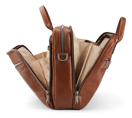 Maletín Toploader De Cuero Clásico Unisex Para Adultos