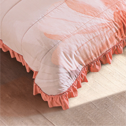 Colcha Neo Juliette King Size Xl Poliéster Concord Color Gris Ligth