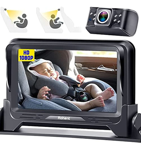 Baby Car Mirror Hd 1080p Monitor Cámara Crystal Night Vision