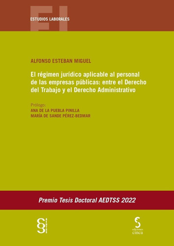 El rÃÂ©gimen jurÃÂdico aplicable al personal de las empresas pÃÂº, de Esteban Miguel, Alfonso. Editorial Ediciones Cinca, S.A., tapa blanda en español