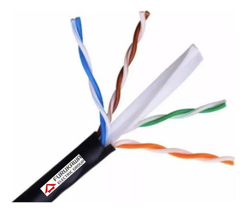 Cable Red Cat 6 Utp Furukawa Exterior 30 Metros Cobre 100%