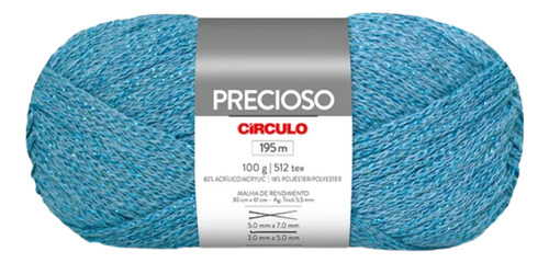 Fio Precioso Círculo - Lã Com Brilho - 100g 195m Tex 512 Netuno