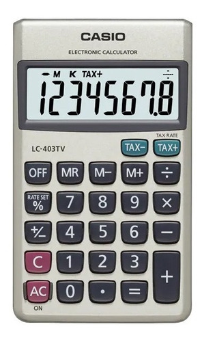 Calculadora Bolsillo Casio Lc-403 Pantalla Grande 8 Dígitos