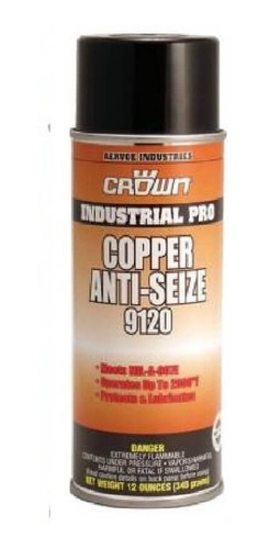 Industrial Pro Copper Antiseize Spray Crown 9120  Caja 12und