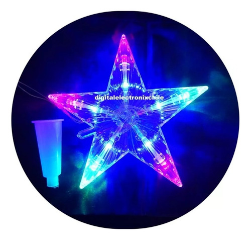 Estrella Led Para Punta De Arbol De Navidad Movimiento 220v