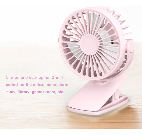 Ventilador Portátil De Escritorio Usb: 3 Clips For Uso Domé