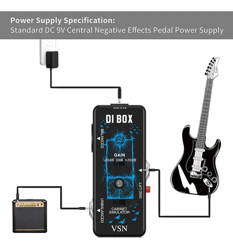 Di Box Guitar Pedal For Direct Box Signal Converter Mat...