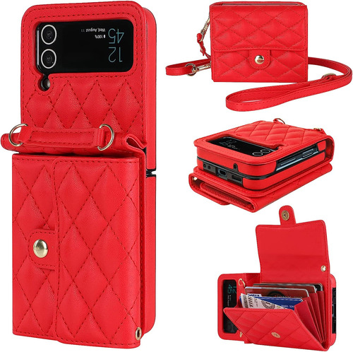 Funda Cartera De Piel Sintetica P/samsung Galaxy Z Flip 4 R