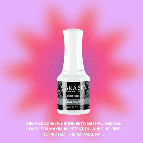 Kiara Sky Gel Soak Off, Capa Superior + Base, 0.5 Oz