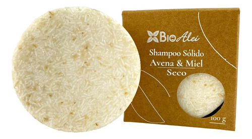 Shampoo Sólido Artesanal Avena & Miel - Natural Bioalei 100g