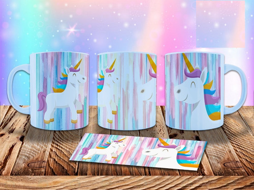 Imagen 3 de 10 de Plantillas Para Sublimar Tazas Unicornio 56 Diseños