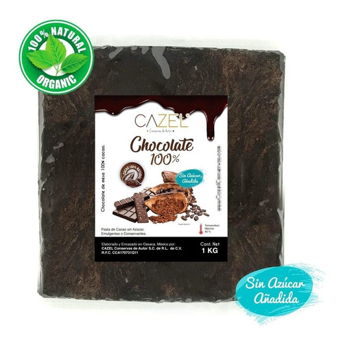 Imagen 1 de 3 de Chocolate Oaxaca Puro Tableta 100% Cacao 3kg
