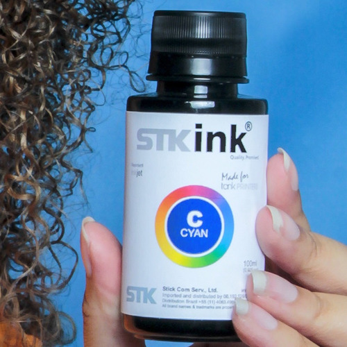 Tinta Stk Corante Bulk Ink Para Epson Ecotank Refil 5x100ml Tinta Super Black Super Black Magenta Cyan Yellow