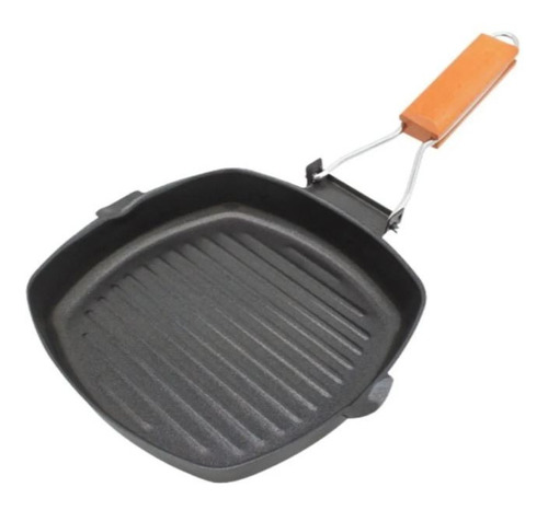 Plancha Grill Cuadrada Antiadherente Sartén 28cm Hierro 