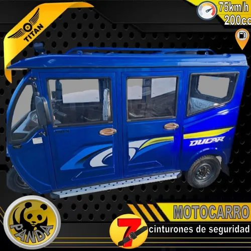 Triciclo Naftero 7 Pasajeros Motocarro Titan Panda 200cc 0km