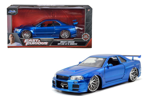 Nissan Skyline Gtr Rápidos Y Furiosos Escala 1/24 Metal Jada