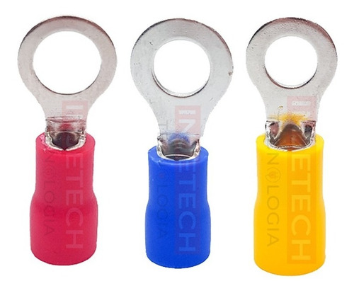 Imagem 2 de 6 de Kit Terminais Pré Isolados Pino/ Olhal/ Garfo E Luva 400pçs