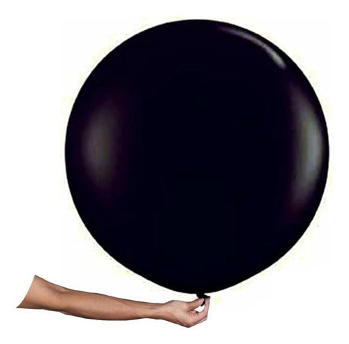 Globo Latex Gigante Esfera 36 Pulgadas Jumbo 90cm Elige Tono Color Negro