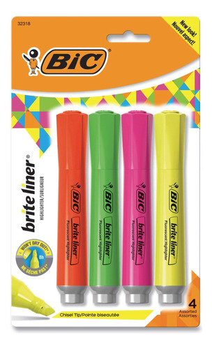 4 Colores Surtidos Brite Liner Grip Xlarge Fluorescent [jueg