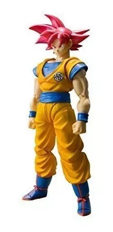 Goku Super Saiyan God Red Deus Sh Figuarts Bandai Boneco Dbz