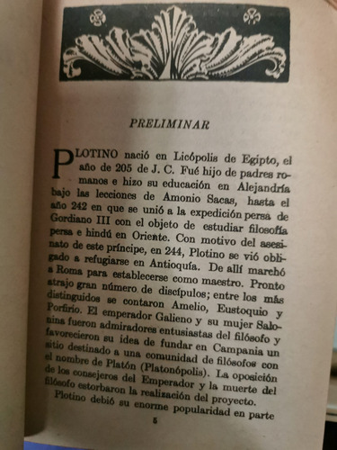 Libro Selección De Las Eneadas Plotino (Usado)