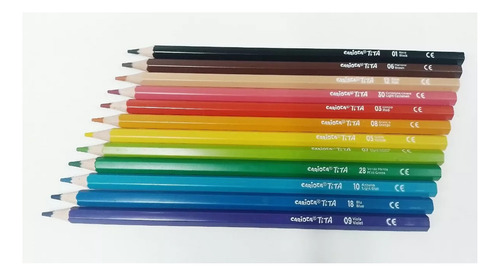 Lápices De Color Carioca Tita X 24 Unidades Escolar Color Del Trazo 24 Lapices